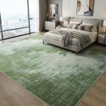 HQAYW 8x10 Large Area Rugs for Living Room, Abstract Washable Soft Modern Rugs, Non Slip Stain Resistant Easy Clean Indoor Carpet for Kids Nursery Dorm Bedroom Kitchen Office Home Decor, Green