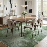 HQAYW 8x10 Large Area Rugs for Living Room, Abstract Washable Soft Modern Rugs, Non Slip Stain Resistant Easy Clean Indoor Carpet for Kids Nursery Dorm Bedroom Kitchen Office Home Decor, Green