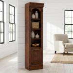 Starlight Canyon Home Antique Vintage Pecan 21 in. Open Top Bookcase with Traditional English Library Style, Assembly Required, Classic Storage Solution