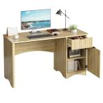 Bestier 47 inch Computer Desk with Drawer, Office Desk with File Cabinet, Modern Executive Desk Adjustable Shelves for Home Office Bedroom Study, Natual Oak