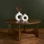 SAFAVIEH Couture Collection Sasha Contemporary Medium Oak Round Coffee Table