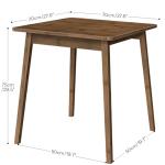HOOBRO Bamboo Dining Table, Square Dining Table for 2, 27.6" Kitchen Table for Small Space, Writing Table, Easy to Assemble, for Dining Room, Living Room, Office, Kitchen, Apartment, Brown BR70CZ01G1