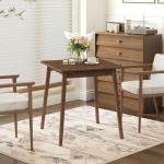 HOOBRO Bamboo Dining Table, Square Dining Table for 2, 27.6" Kitchen Table for Small Space, Writing Table, Easy to Assemble, for Dining Room, Living Room, Office, Kitchen, Apartment, Brown BR70CZ01G1