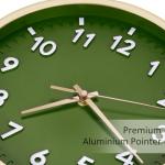 HIPPIH Wall Clock 2 Pack, 10 Inch Modern Wall Clocks Battery Operated, Non Ticking Silent Wall Clock, Simple Small Analog for Living Room, Bedroom, Kitchen, School, Office, Green