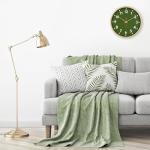 HIPPIH Wall Clock 2 Pack, 10 Inch Modern Wall Clocks Battery Operated, Non Ticking Silent Wall Clock, Simple Small Analog for Living Room, Bedroom, Kitchen, School, Office, Green