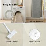 Bedsure 9x12 Faux Wool Area Rugs for Living Room, Machine Washable Carpet, Non-Slip Backing, Pet Friendly Throw Rug for Bedroom Dining Room, Cream