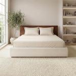 Bedsure 9x12 Faux Wool Area Rugs for Living Room, Machine Washable Carpet, Non-Slip Backing, Pet Friendly Throw Rug for Bedroom Dining Room, Cream