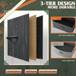 WLIVE Tall Dresser for Bedroom with 12 Drawers, Dressers & Chests of Drawers, Fabric Dresser for Closet, Living Room, Storage Dressers with Storage Drawers, Wood Top, Charcoal Black Wood Grain Print