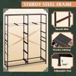 WLIVE Tall Dresser for Bedroom with 12 Drawers, Dressers & Chests of Drawers, Fabric Dresser for Closet, Living Room, Storage Dressers with Storage Drawers, Wood Top, Charcoal Black Wood Grain Print