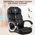 Ergonomic High Back Swivel Office Chair - Black