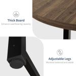 IDEALHOUSE 47" Round Dining Table for 4, Kitchen Dining Room Table with Sturdy Metal Frame, Wood Circle Kitchen Table for Space Saving -Brown