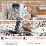 Blue-Beige Vintage 8x10 Machine Washable Area Rug