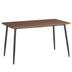 VASAGLE Dining Table, Dining Room Table for 4-6 People, Modern Farmhouse, for Kitchen, Quick Assembly, Heat-Resistant Surface, 29.5 x 55.1 x 29.5 Inches, Natural Walnut and Ink Black UKDT100K02V1