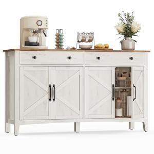 VASAGLE Farmhouse Coffee Bar Cabinet with Drawers