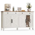 VASAGLE Farmhouse Coffee Bar Cabinet with Drawers