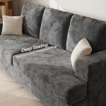 Comkei 89" 3 Seater Couches for Living Room Sofas Comfy Sectional Couch with 24" Deep Seat Loveseat Sofa for Small Apartment, Grey