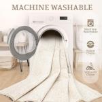 8x10 Area Rug Living Room: Washable Boho Geometric Moroccan Rug Neutral Modern Farmhouse Indoor Soft Non Slip Ultra Thin Large Printed Pattern Carpet for Bedroom Home Office (Beige, 8'x10')