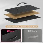 Mifuro Tall Dresser for Bedroom, Vertical Storage Organizer Tower with 7 Drawers, Chest of Drawers with Fabric Bins, Steel Frame, Wood Top for Bedroom, Closet, Entryway- Black