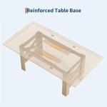 IDEALHOUSE 71" Long Dining Table for 6-8, Farmhouse Wooden Barn Kitchen Table for 6, Triangular Legs, Large Dining Room Table w/Thickened Tabletop, Sturdy Frame, for Dinner, Kitchen, Office, Natural