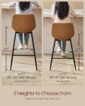 VASAGLE Set of 2 Stylish Bar Stools