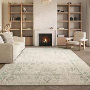 SAFAVIEH Adirondack Collection Area Rug - 8' x 10', Ivory & Sage, Oriental Distressed Design, Non-Shedding & Easy Care, Ideal for High Traffic Areas in Living Room, Bedroom (ADR109V)