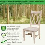 IC International Concepts, Set of 2 Double X-Back Dining Chairs, Armless, Real Wood, Kitchen/Dining/Accent, 19.9"W x 22"D x 41.3"H, 225 Lbs Wt. Capacity, DIY, Paint/Stain In Any Color, Unfinished