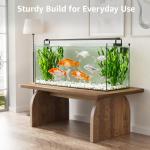 Rustic Coffee Table for Living Room - Farmhouse Oak Wood Rectangle Coffee Table, Solid Real Wooden Brown Center Table Organic Modern