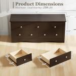 Furmax Dresser for Bedroom, 5 Wood Dresser, Chest of Drawers, for TV up to 65 inch, TV Stand Storage Chest of Drawers for Hallway Entryway (Brown)