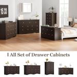 Furmax Dresser for Bedroom, 5 Wood Dresser, Chest of Drawers, for TV up to 65 inch, TV Stand Storage Chest of Drawers for Hallway Entryway (Brown)