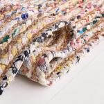 SAFAVIEH Area Rug 6' Square - Cape Cod Collection - Beige & Multi, Handmade Jute & Cotton, Woven Braided Design (CAP202B)