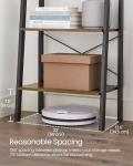 VASAGLE 4-Tier Industrial Ladder Shelf - Rustic Brown