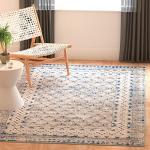 SAFAVIEH Area Rug 8x10 - Brentwood Collection - Large - Light Grey & Blue, Traditional Oriental Design, Non-Shedding & Easy Cleaning, Ideal for Living Room, Bedroom, Office, Dining Space (BNT899G)