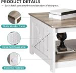 YITAHOME Gray Wood Coffee Table 80x80x45cm