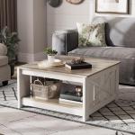 YITAHOME Gray Wood Coffee Table 80x80x45cm