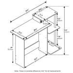 Furinno Compact Home Laptop Desk with Square Shelves