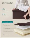 SONGMICS Folding Storage Ottoman Coffee Table, Brown