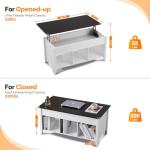 VINGLI White Lift Top Coffee Table with Storage