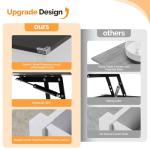 VINGLI White Lift Top Coffee Table with Storage