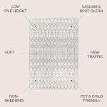 Vintage Boho Moroccan Diamond Area Rug 240x300 cm