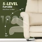 FLEXISPOT Big and Tall Office Chair with Convertible Seat up to 44in, Oversized for Adult & Pet, High Back Computer Chair with Footrest 180° Flip Arm, Desk Chairs for Home Office Gaming Working, Beige