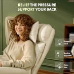 FLEXISPOT Big and Tall Office Chair with Convertible Seat up to 44in, Oversized for Adult & Pet, High Back Computer Chair with Footrest 180° Flip Arm, Desk Chairs for Home Office Gaming Working, Beige