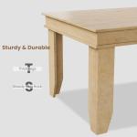 GarveeHome Farmhouse Dining Table for 6-8 People, 71 in Long Kitchen Tables with Wooden Sturdy Frame, 6 ft Large Rectangular Dinner Table for Dining Room, Kitchen (Natural, 71" Non-extendable)