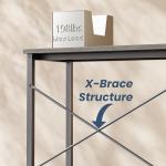 DUMOS L Shaped Desk, Gaming Computer Desks Corner Office Table with CPU Shelf for Home Study Writing Work Station 50 Inch, Grey