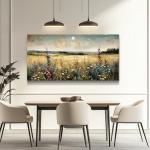 KELIYUAN Wall Art Canvas Retro Flower Picture Wall Decor For Living Room Restaurant Natural Landscape Painting Grass Flower Printed Artwork For Bedroom Farmhouse Office Home Decoration 20"X40"