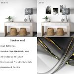 Biuteawal 3 Piece Canvas Print Gold Modern Abstract Wall Art Decor Black and White Artwork Canvas Painting Prints Pictures Home Office Living Room Bedroom Decoration Gallery Wrap Ready to Hang