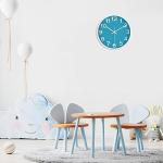 HIPPIH Wall Clock 2 Pack, 10 Inch Modern Wall Clocks Battery Operated, Non Ticking Silent Wall Clock, Simple Small Analog Wall Clock for Living Room, Bedroom, Kitchen, School, Office, Blue