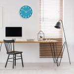 HIPPIH Wall Clock 2 Pack, 10 Inch Modern Wall Clocks Battery Operated, Non Ticking Silent Wall Clock, Simple Small Analog Wall Clock for Living Room, Bedroom, Kitchen, School, Office, Blue