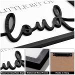 3D Wood Family Wall Decor, 36" x 16" Framed Family Sign Wall Art, 3D Pictures for Living Room (Ready to Hang, 12x16 inches, Set of 3, Framed)