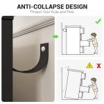 IDEALHOUSE 6 Drawer Dresser, Modern Wooden Chest of Drawers with Gold Handles, Deep Drawers for Bedroom, Living Room and Entryway, Black