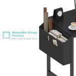 Lufeiya Small Desk for Small Spaces, 32 Inch Kids Girls Study Writing Desks for Bedroom, Simple Modern Laptop PC Little Side Table with Storage Bag Headphone Hooks, Black